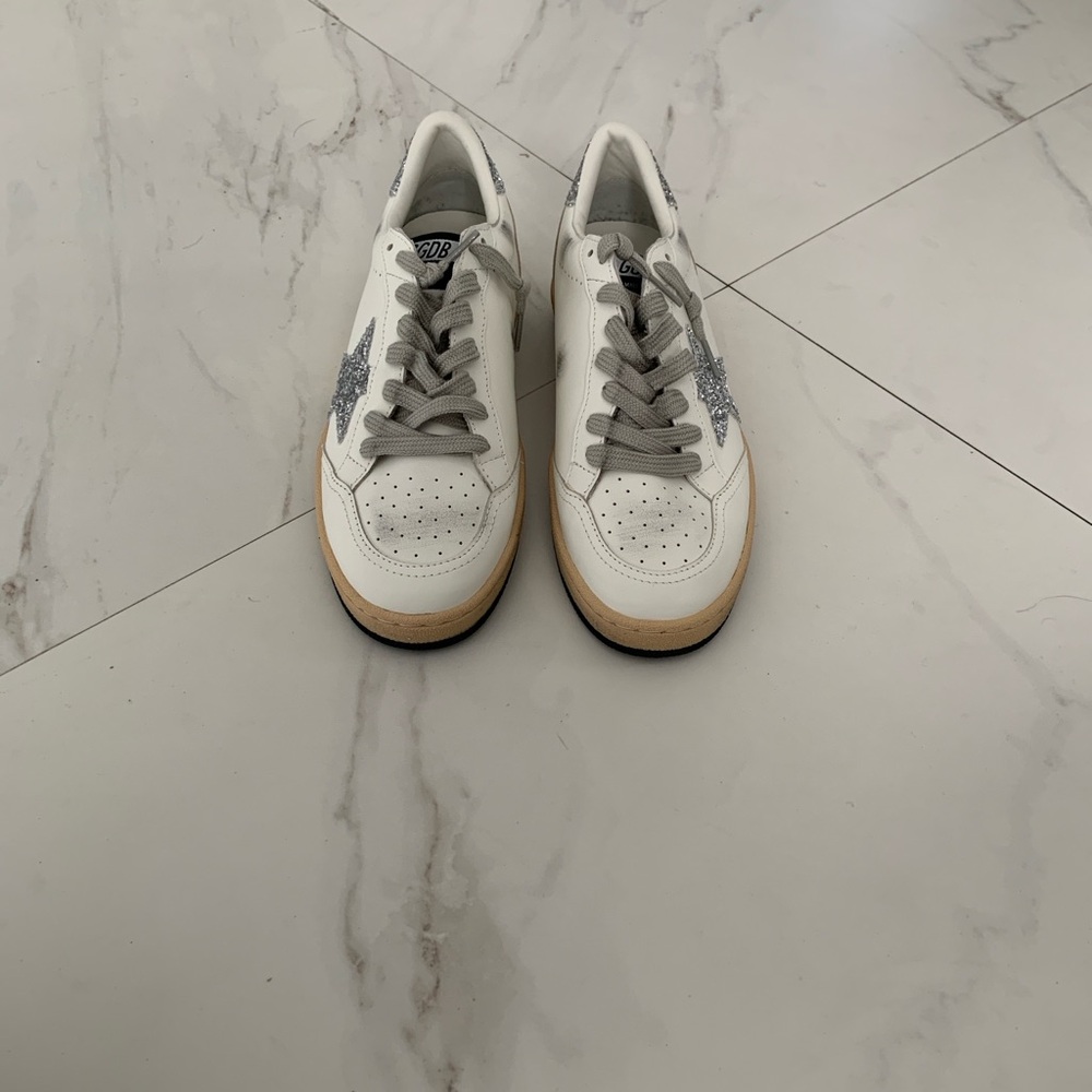 Golden Goose 39 Women’s Ball Star in nappa with white Star and glitter heel tab - Picture 2 of 4